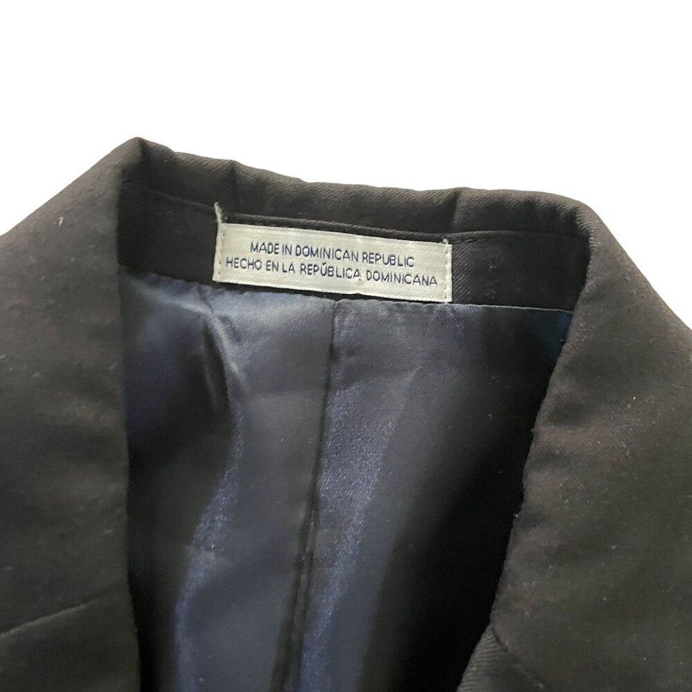 Izod Wool Single-Breasted Blazer Jacket Boys Size 16 Black Business Career - Picture 6 of 13